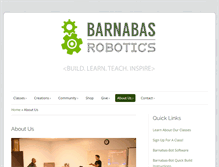 Tablet Screenshot of barnabasrobotics.com